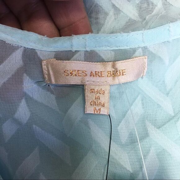 Skies are Blue NWT Osiris Layered Blouse Size M - Picture 5 of 8